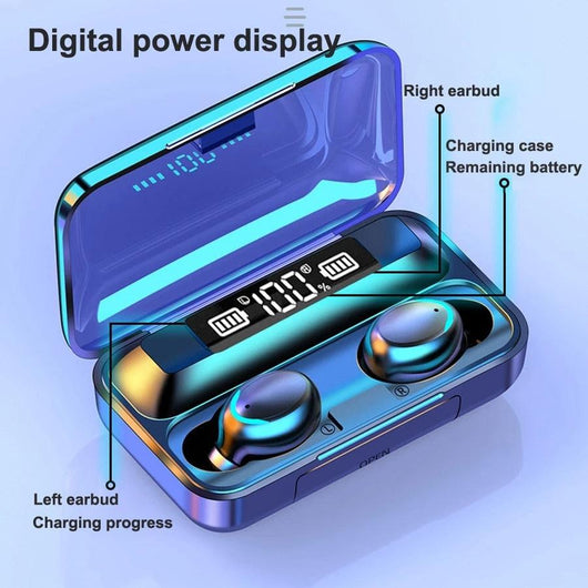 Waterproof IPX7 Bluetooth headphones earbuds for outdoors, sports, gaming with noise cancelling