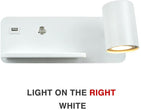 LED wall light with mobile phone wireless charging and USB hub